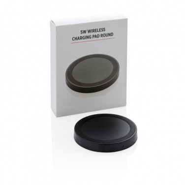 Logo trade corporate gifts image of: 5W wireless charging pad round
