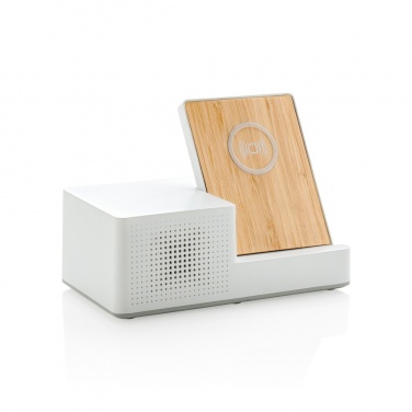 Logo trade advertising products image of: Ontario 5W wireless charger with speaker