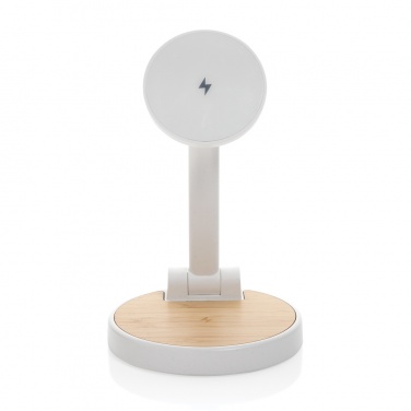 Logo trade promotional gift photo of: Ontario RCS rplastic 15W magnetic charging 2 in 1 stand