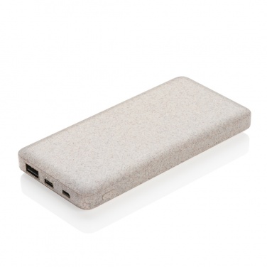 Logo trade advertising products picture of: 10.000 mah wheat straw powerbank
