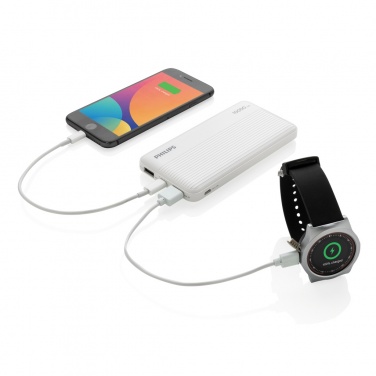 Logo trade promotional products image of: Philips 10.000 mAh slim powerbank