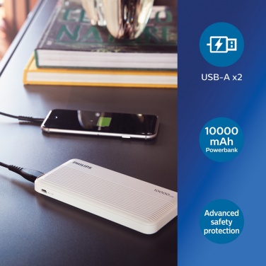 Logotrade promotional item image of: Philips 10.000 mAh slim powerbank