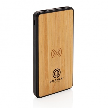 Logotrade promotional product image of: RCS recycled plastic 8000 mAh Wireless Powerbank