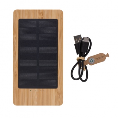 Logotrade promotional merchandise photo of: Sunwick 10.000 mAh Bamboo solar powerbank