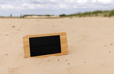 Logotrade corporate gifts photo of: Sunwick 10.000 mAh Bamboo solar powerbank