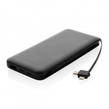 Logotrade promotional item picture of: Lockhart RCS recycled plastic 10.000 with integrated cables