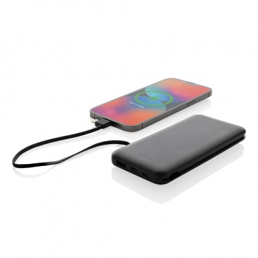Logo trade promotional giveaways picture of: Lockhart RCS recycled plastic 10.000 with integrated cables