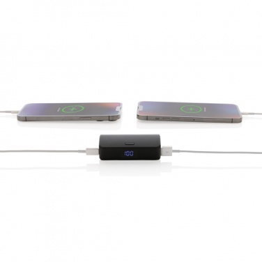 Logo trade promotional merchandise image of: FlashCharge RCS rplastic 5000 mah fast charge powerbank