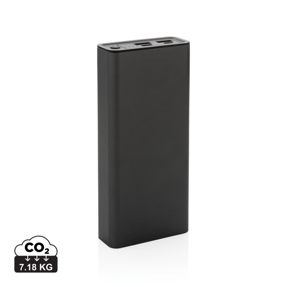 Logo trade promotional merchandise photo of: Terra RCS recycled 20W aluminium powerbank 20.000 mAh
