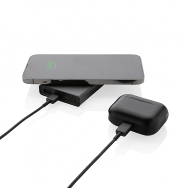 Logotrade promotional merchandise image of: Terra RCS recycled aluminium 5000 mAh powerbank 5W wireless