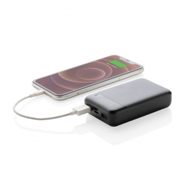 Logo trade promotional giveaways image of: RCS standard recycled plastic 10.000 mAh powerbank