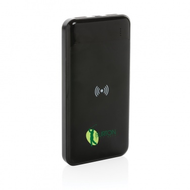Logo trade business gifts image of: RCS standard recycled plastic wireless powerbank