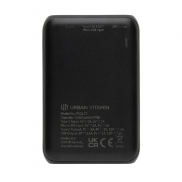 Logo trade promotional product photo of: Urban Vitamin Alameda 10.000 mAh 18W PD powerbank