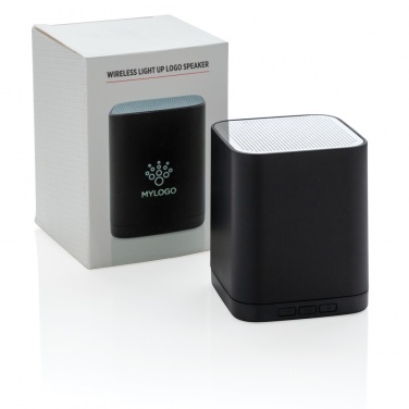 Logo trade advertising products image of: Light up logo wireless speaker