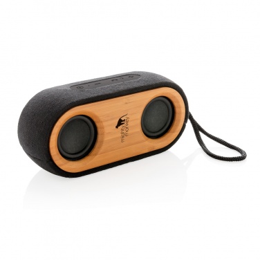 Logo trade promotional items image of: Bamboo X double speaker