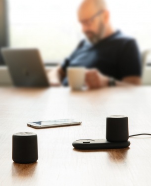 Logo trade promotional products image of: Double induction charging speaker