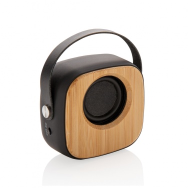 Logo trade corporate gift photo of: Bamboo 3W Wireless Fashion Speaker