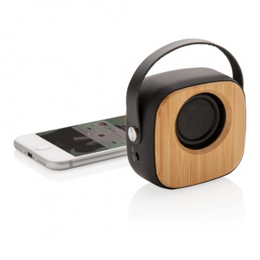 Logo trade promotional item photo of: Bamboo 3W Wireless Fashion Speaker