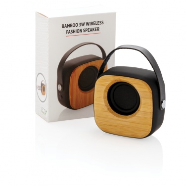 Logotrade promotional giveaways photo of: Bamboo 3W Wireless Fashion Speaker