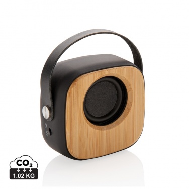 Logo trade promotional giveaways image of: Bamboo 3W Wireless Fashion Speaker