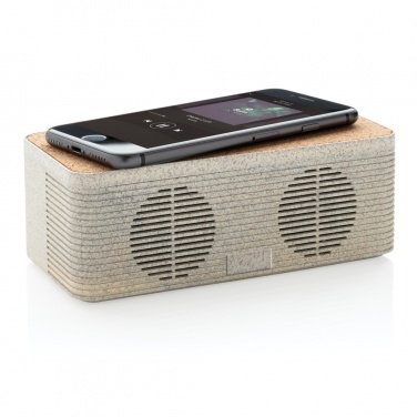 Logo trade promotional giveaway photo of: Wheatstraw wireless charging speaker