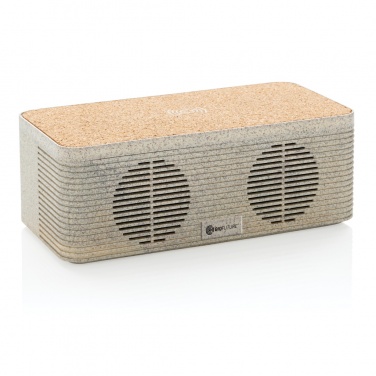 Logo trade advertising products picture of: Wheatstraw wireless charging speaker
