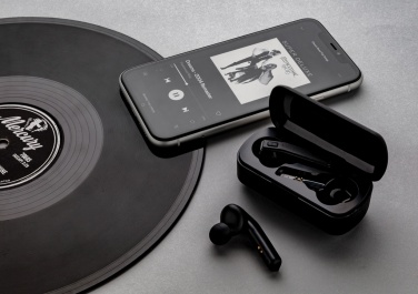 Logo trade promotional giveaway photo of: Free Flow TWS earbuds in charging case