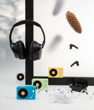 Logo trade promotional items image of: Free Flow TWS earbuds in charging case