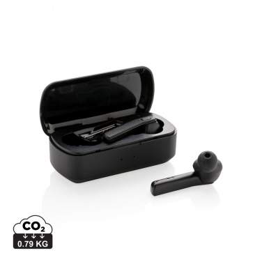 Logo trade promotional gifts image of: Free Flow TWS earbuds in charging case