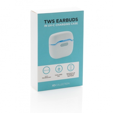 Logotrade promotional giveaway picture of: TWS earbuds in UV-C sterilising charging case