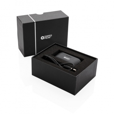 Logo trade promotional products image of: Swiss peak TWS earbuds