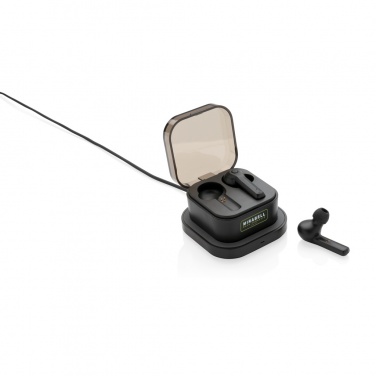 Logo trade promotional gifts picture of: TWS earbuds in wireless charging case