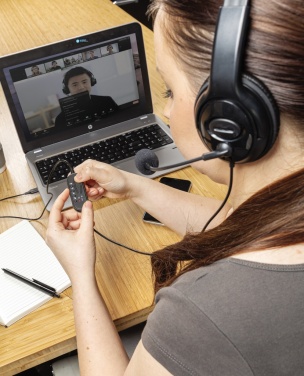 Logo trade business gift photo of: Over ear wired work headset