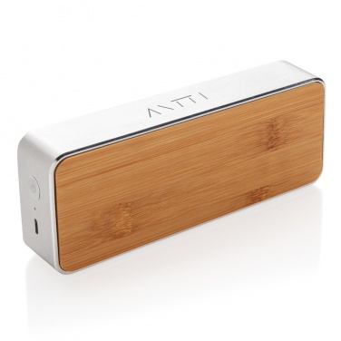 Logo trade corporate gifts image of: Nevada Bamboo 3W wireless speaker
