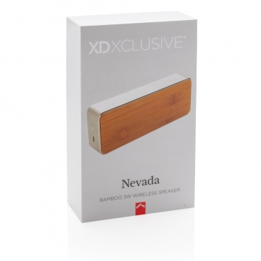 Logo trade promotional giveaway photo of: Nevada Bamboo 3W wireless speaker