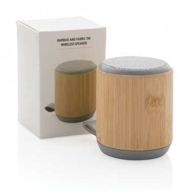 Logotrade promotional merchandise photo of: Bamboo and fabric 3W wireless speaker