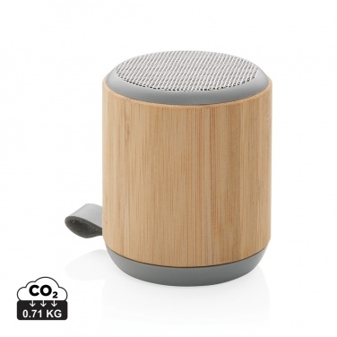 Logotrade promotional merchandise image of: Bamboo and fabric 3W wireless speaker