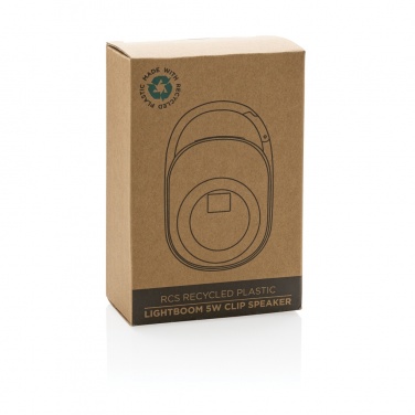 Logotrade promotional merchandise image of: RCS recycled plastic Lightboom 5W Clip speaker