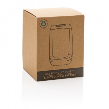 Logotrade promotional gift image of: RCS recycled plastic Lightboom 5W speaker