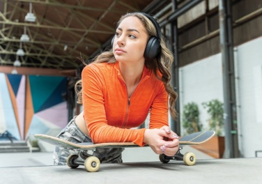 Logo trade promotional merchandise photo of: Urban Vitamin Cupertino RCS rplastic ANC headphone