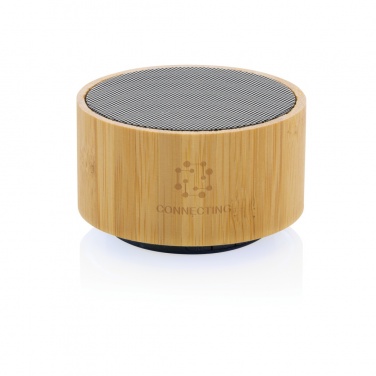 Logotrade corporate gift image of: RCS recycled plastic and bamboo 3W wireless speaker