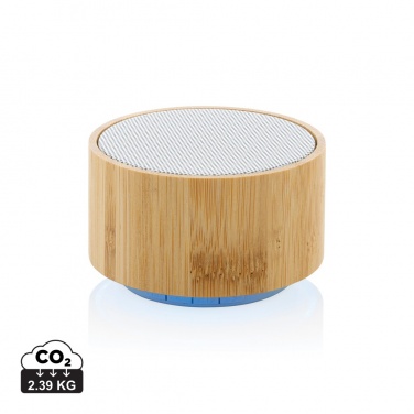 Logo trade promotional merchandise photo of: RCS recycled plastic and bamboo 3W wireless speaker