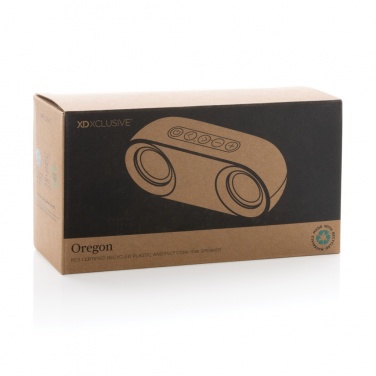 Logotrade promotional item picture of: Oregon RCS recycled plastic and cork 10W speaker