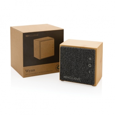 Logo trade promotional gifts image of: Wynn 5W bamboo wireless speaker