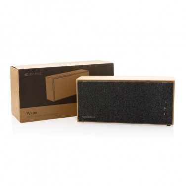 Logo trade promotional items image of: Wynn 20W bamboo wireless speaker