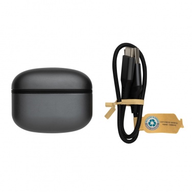 Logo trade promotional merchandise picture of: Terra RCS recycled aluminium wireless earbuds