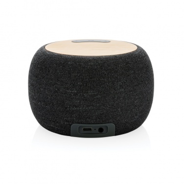 Logo trade promotional merchandise image of: RCS Rplastic/PET and bamboo 5W speaker