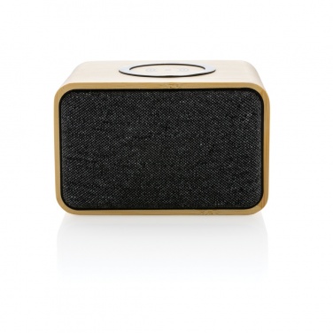 Logotrade promotional item image of: RCS Rplastic 3W speaker with bamboo 5W wireless