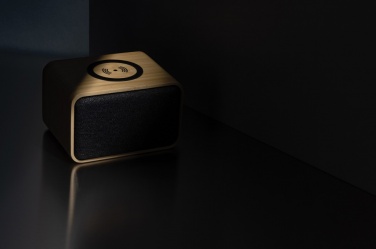 Logo trade promotional items image of: RCS Rplastic 3W speaker with bamboo 5W wireless