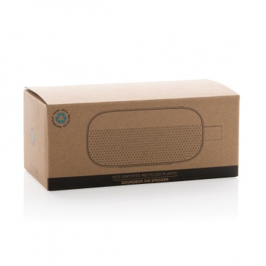 Logo trade promotional product photo of: RCS recycled plastic Soundbox 5W speaker